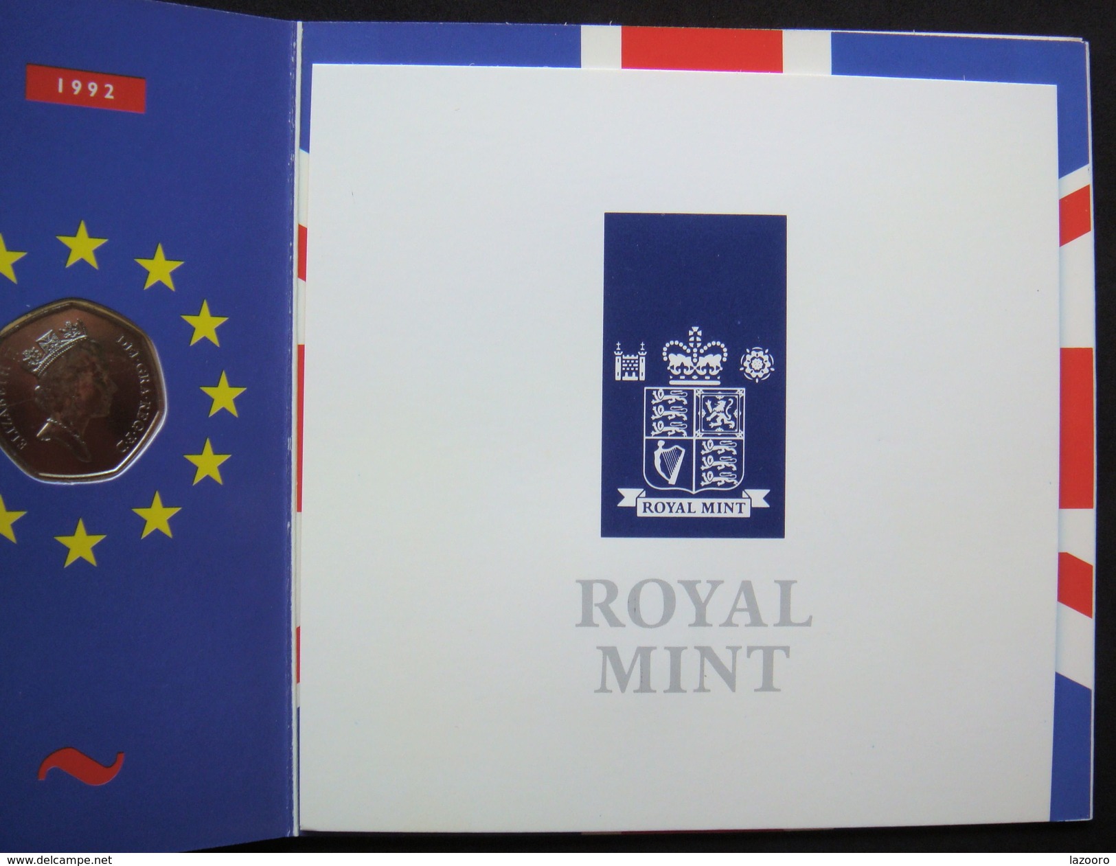 LaZooRo: 1992 Royal Mint UK BUNC Coin Collection, 9 Coins Set 1p - 1 £ including RARE EEC 50p 1992 1993