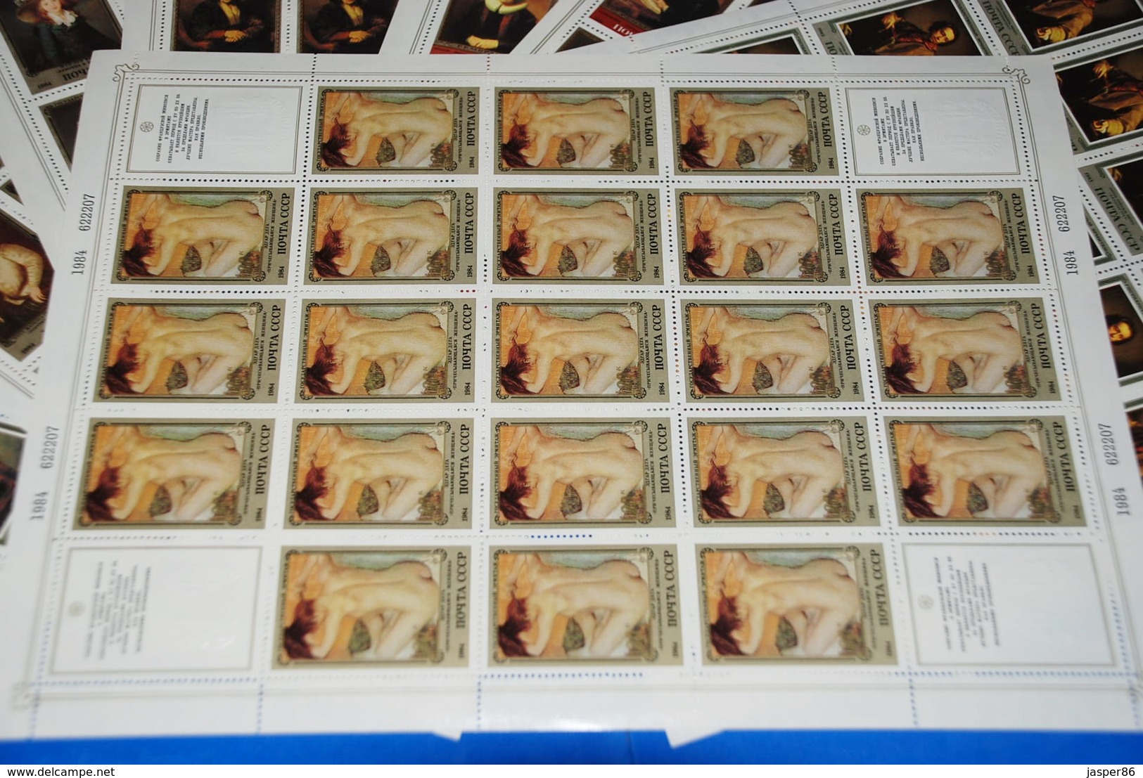 Hermitage Art Painting - England, France, Germany 8 X MNH VF Full Sheets, Russia - Feuilles Complètes