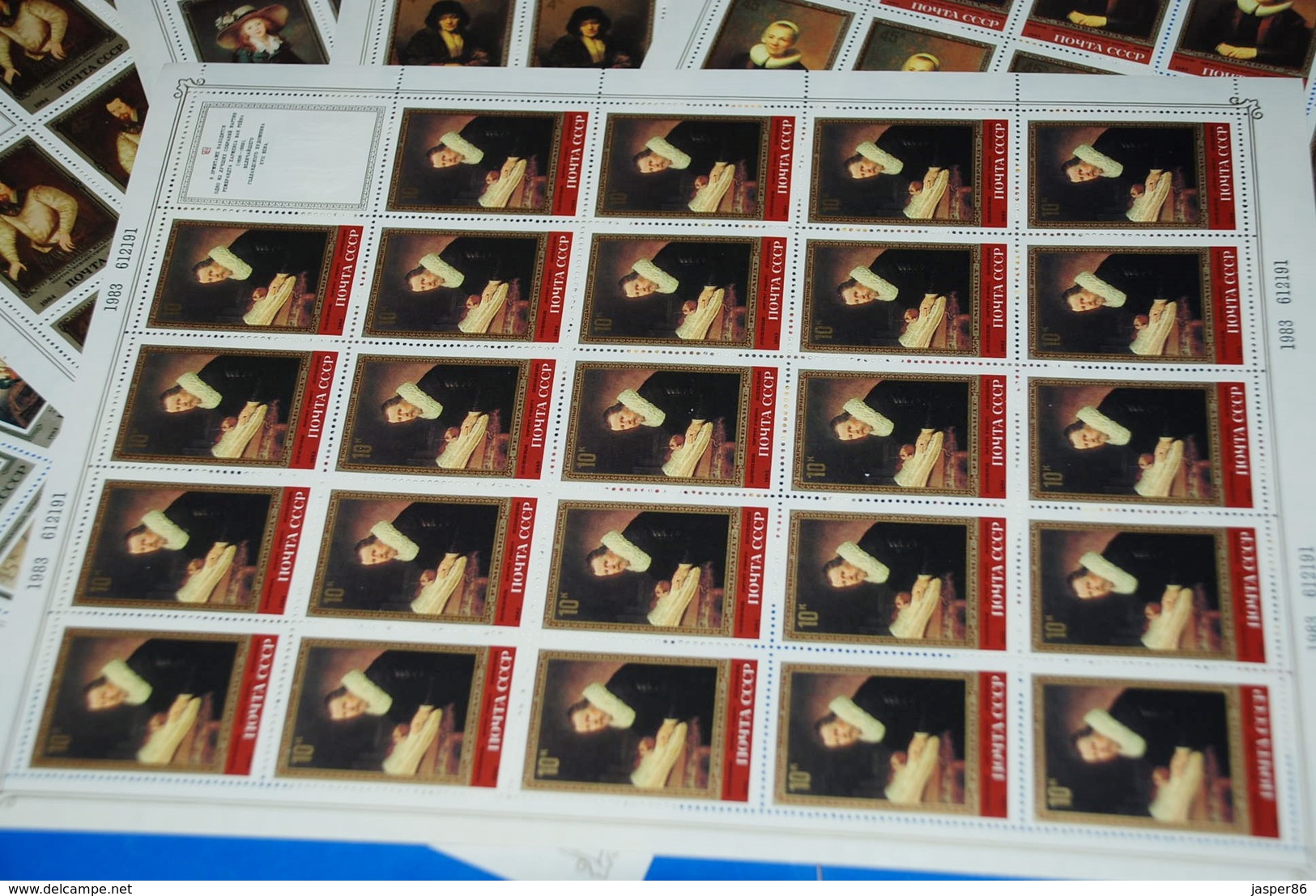 Hermitage Art Painting - England, France, Germany 8 X MNH VF Full Sheets, Russia - Feuilles Complètes