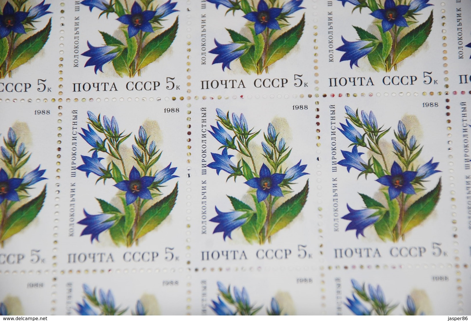 Russia MNH Sc 5687-5691 Mi 5847-5851 Bell Flower, Lily Complete sheets CV$100.80