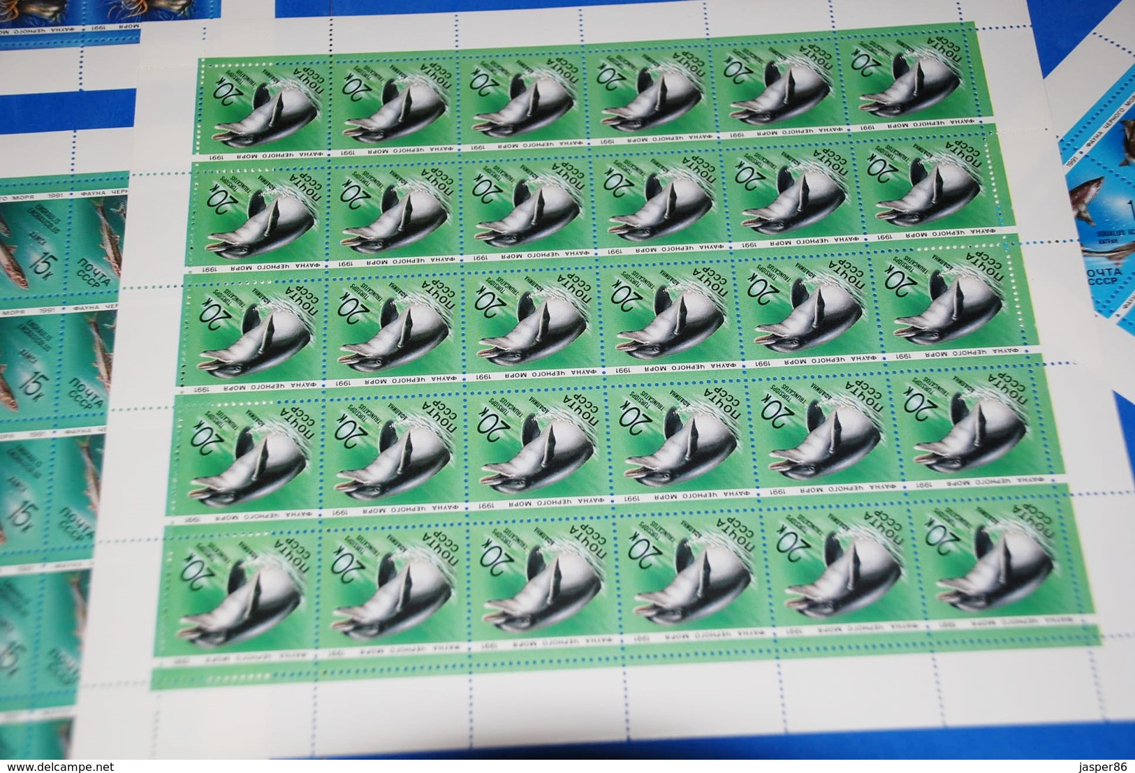 Russia MNH Sc 5954-5958 Mi 6158-62 Marine Life Fish Dolphin 5 x Complete sheets