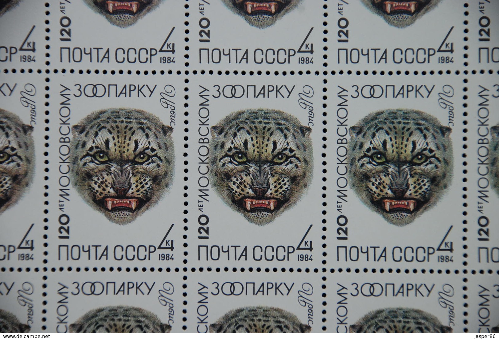 RUSSIA 1984 MNH Sc 5226-30, Mi 5356-60 Macaw, Crane, Leopard Sheets CV46.80 EU - Feuilles Complètes