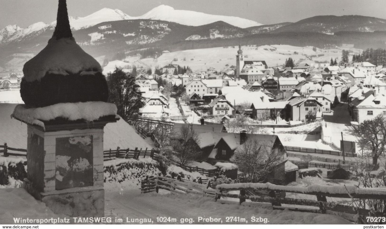 ÄLTERE POSTKARTE WINTERSPORTPLATZ TAMSWEG IM LUNGAU GEGEN PREBER SALZBURG Winter Hiver Snow Schnee AK Cpa Postcard - Tamsweg