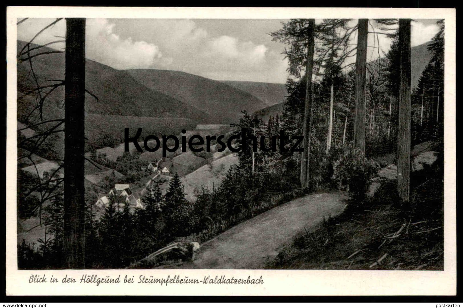 ALTE POSTKARTE BLICK IN DEN HÖLLGRUND BEI STRÜMPFELBRUNN-WALDKATZENBACH Waldbrunn Ansichtskarte Cpa AK Postcard - Waldbrunn