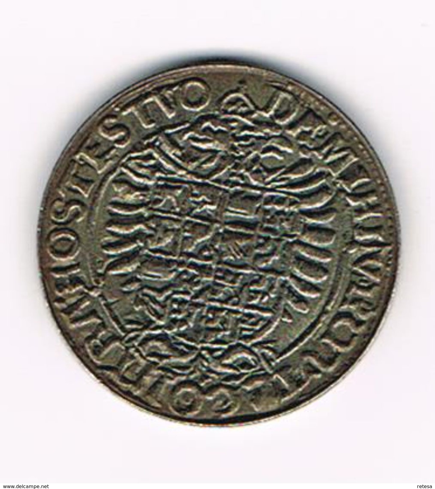 )  HERDENKINGSMUNT  REPLICA GOUDEN REAAL KAREL V KAROLUS 1542-56 - Souvenir-Medaille (elongated Coins)