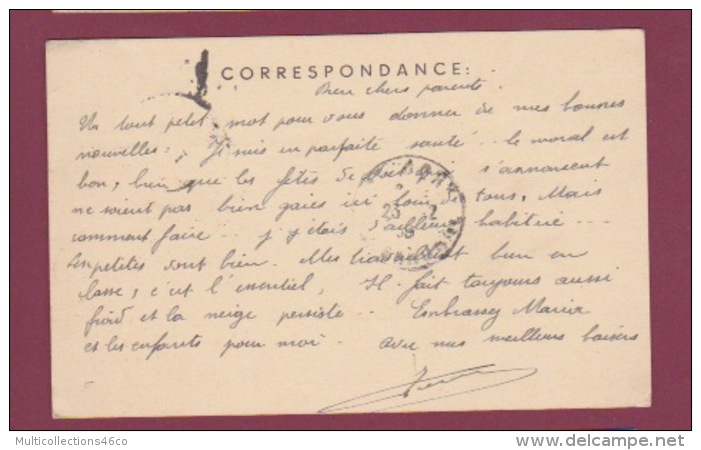 GUERRE 39/45 - 100717 -  Carte  FM - Adresse Correspondance - Poste Aux Armées 1939 - Storia Postale