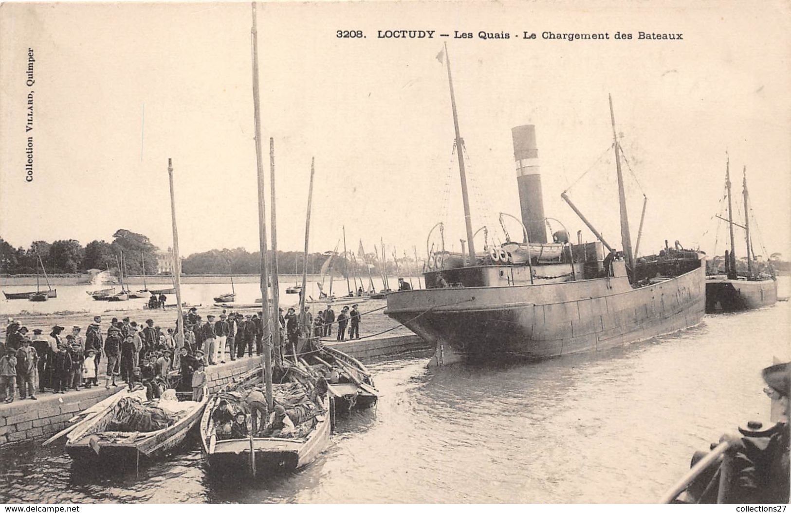 29-LOCTUDY- LES QUAIS, LE CHARGEMENT DES BATEAUX - Loctudy