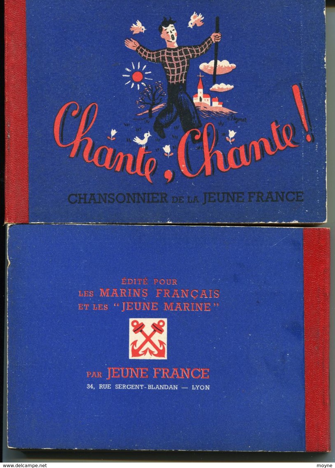 CHANTE CHANTE - Chansonnier De La Jeune France - Illustré Par :  Effel Jean - Peynet Raymond -  état Neuf - Musik