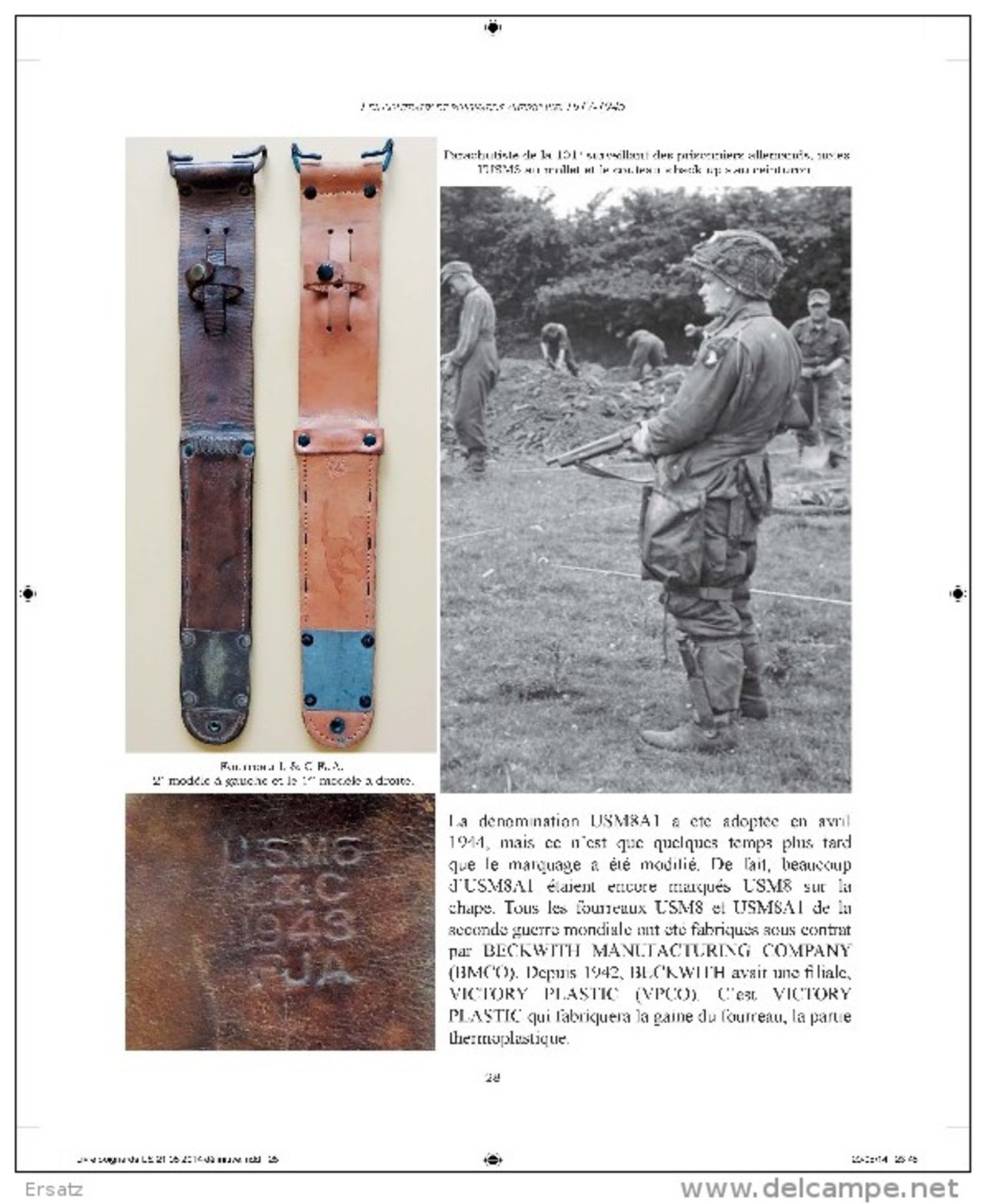Les Couteaux Et Poignards US 1917-1945. - Armi Bianche