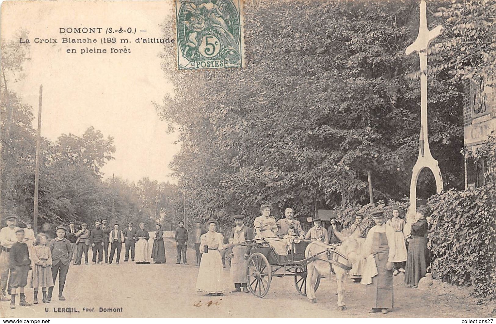 95-DOMONT- LA CROIX BLANCHE , EN PLAINE FORÊT - Domont