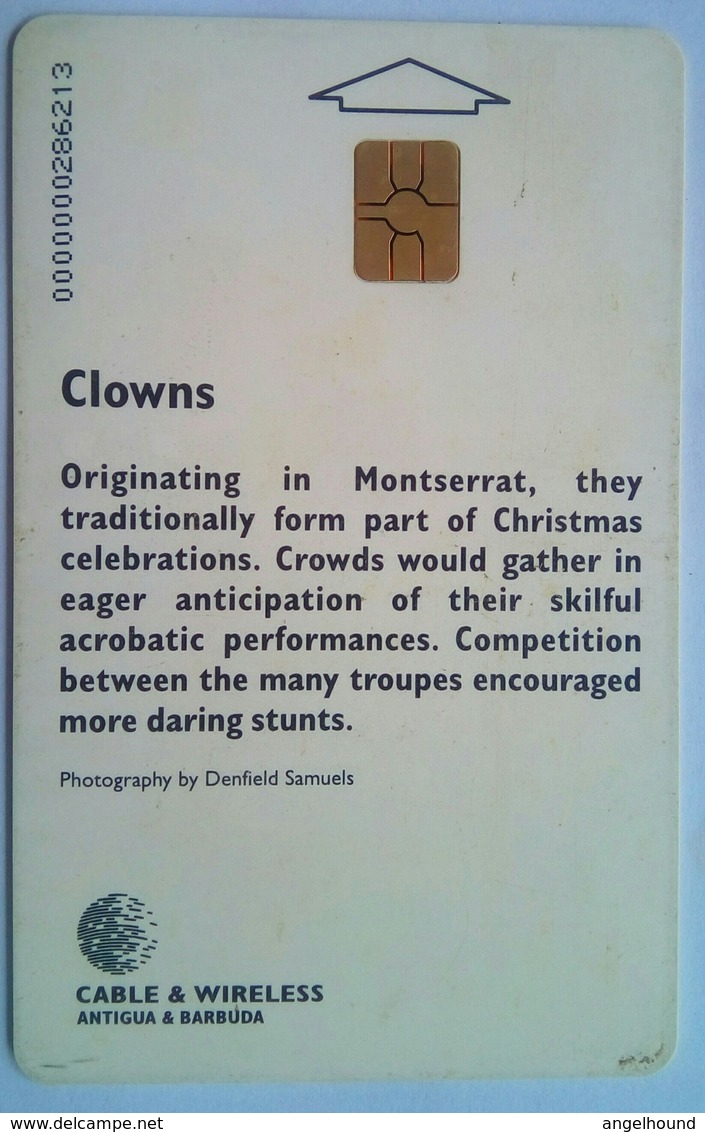 EC$10 Clowns Chip Card - Antigua U. Barbuda