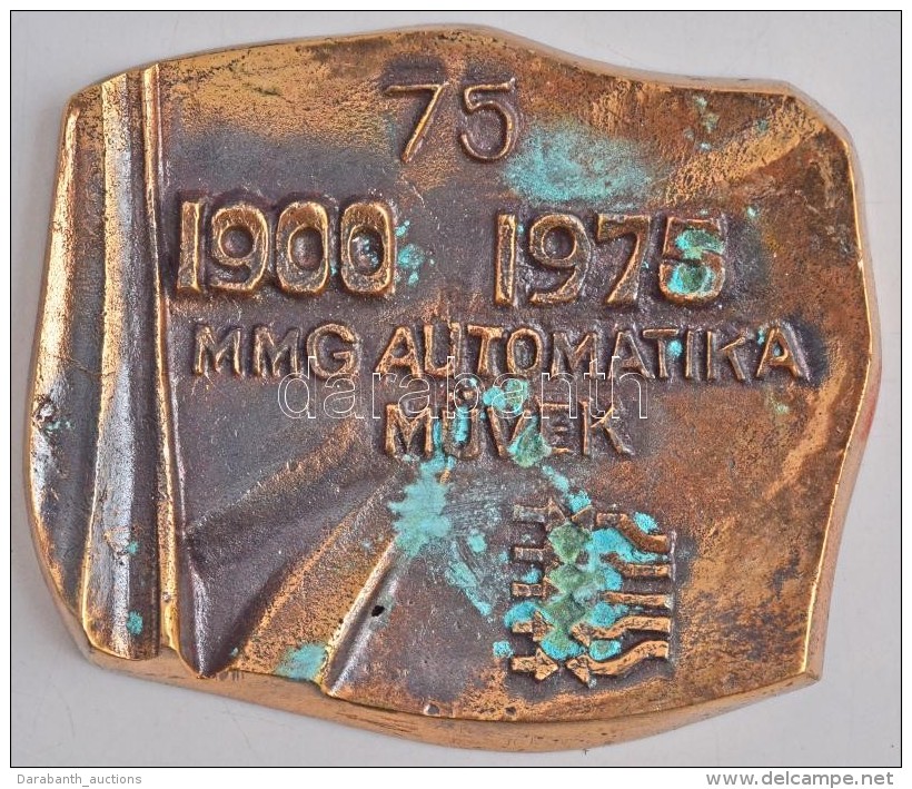 1975. '1900-1975 MMG Automatika MÅ±vek' V&aacute;llalati Br Plakett A 75. &eacute;vfordul&oacute;ra,... - Unclassified