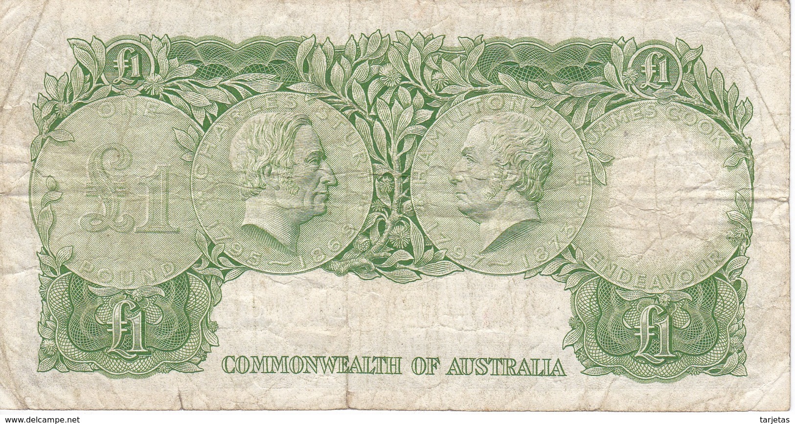 BILLETE DE AUSTRALIA DE 1 POUND AÑOS 1953-60     (BANKNOTE) - 1953-60