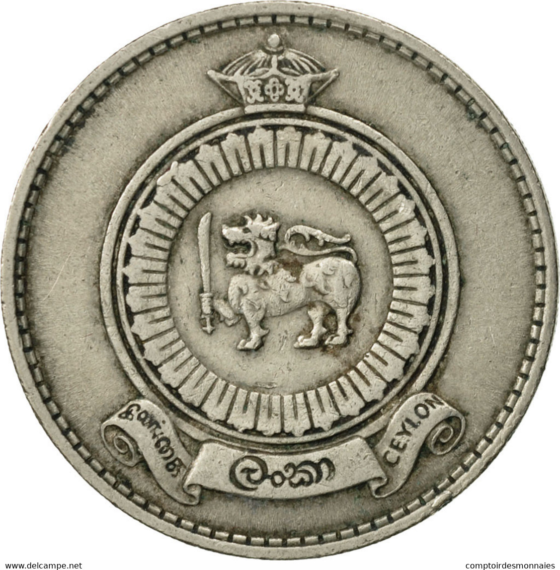 Monnaie, Ceylon, Elizabeth II, Rupee, 1963, TB+, Copper-nickel, KM:133 - Sri Lanka