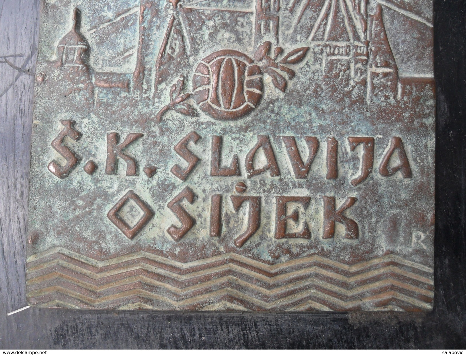 PLAQUE, PLAKETA SK SLAVIJA OSIJEK 1916 - 1931 FOOTBALL CLUB OSIJEK CROATIA Kingdom Yugoslavia, RRARE - Autres & Non Classés