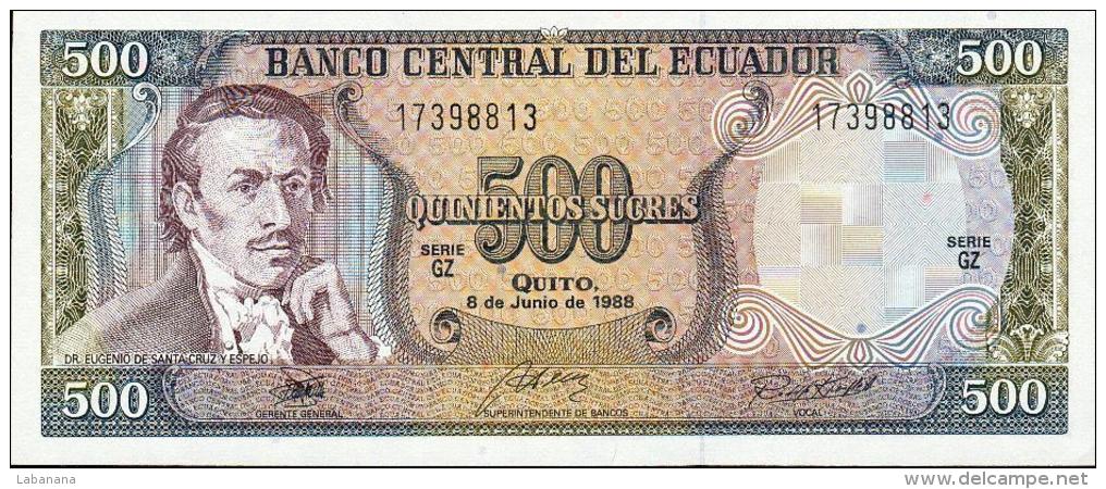 25-Equateur Billet De 500 Sucres 1988 GZ173 Neuf - Equateur