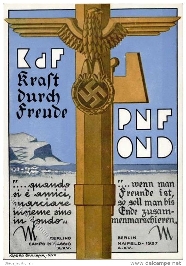 Propaganda WK II ITALIEN - KDF-PALERMO 1938 Sign. Sandro Giuliana I - Weltkrieg 1939-45