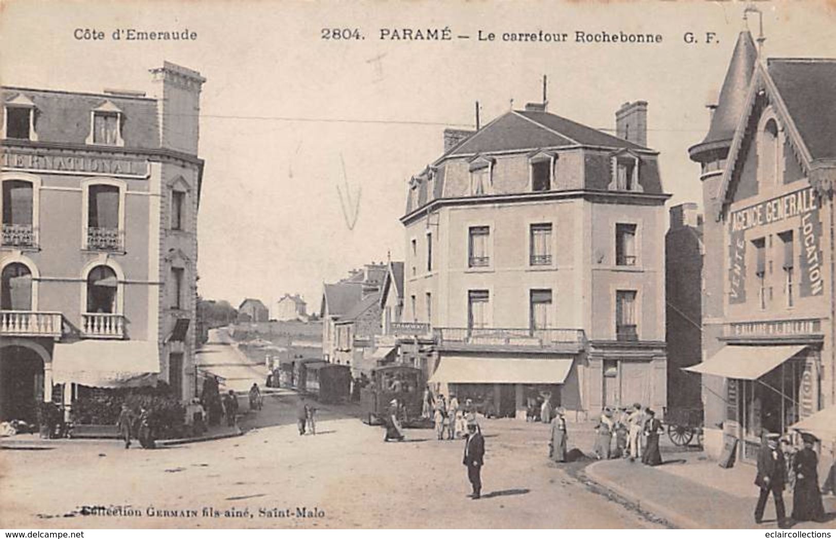 Paramé      35      Carrefour De Rochebonne.     Le Tramway      (voir Scan) - Parame