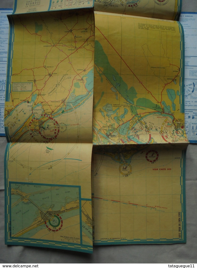 Ancien - Carte/Guide De Navigation Côtière 1003 Cartes Marines Blondel La Rougery - Nautical Charts