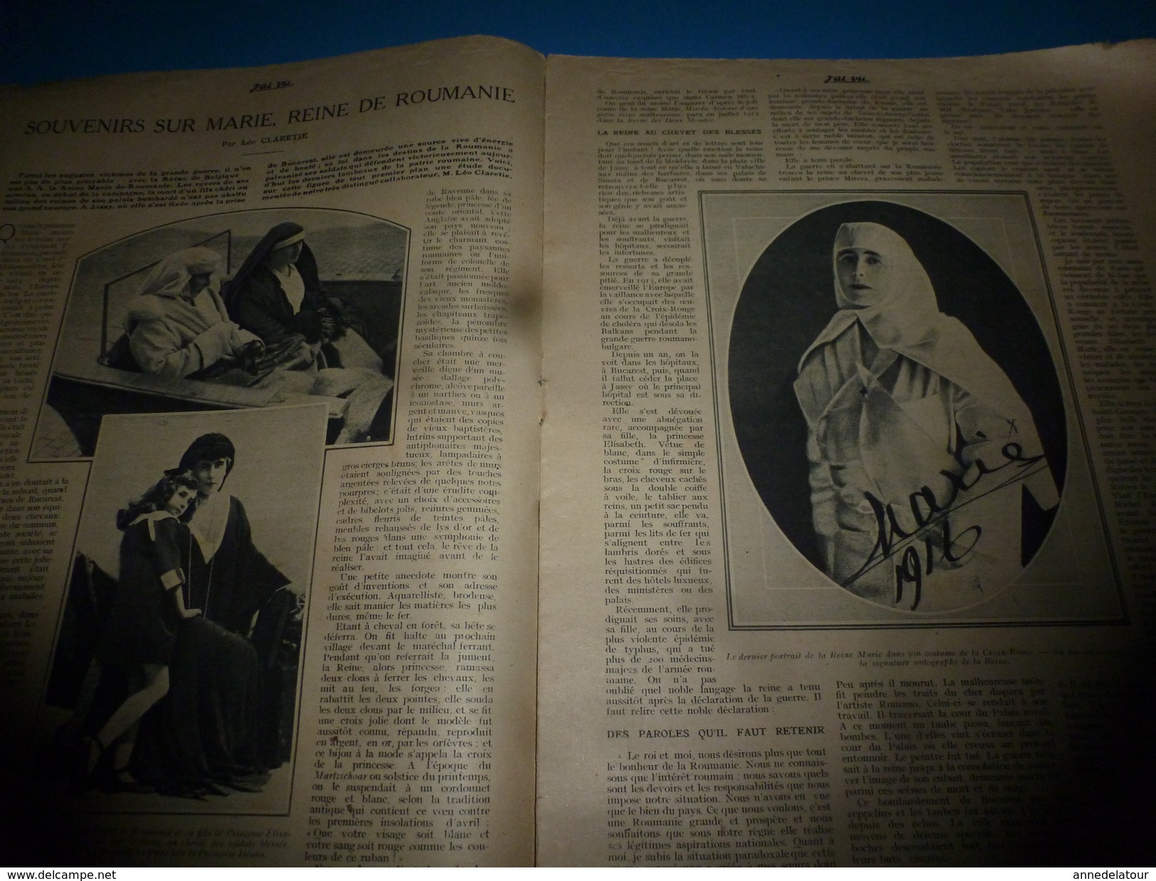 1917 J'AI VU: Kerensky; Souvenirs Sur MARIE Reine De Roumanie;Les Pigeons-soldats Héroïques ;Une Corrida De Muerte; Etc - Français