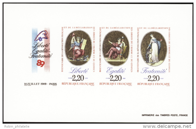 N&deg; 2 576 Libert&eacute; - Egalit&eacute; - Fraternit&eacute; Triptyque  Qualit&eacute;:  Cote: 350&nbsp; - Andere & Zonder Classificatie