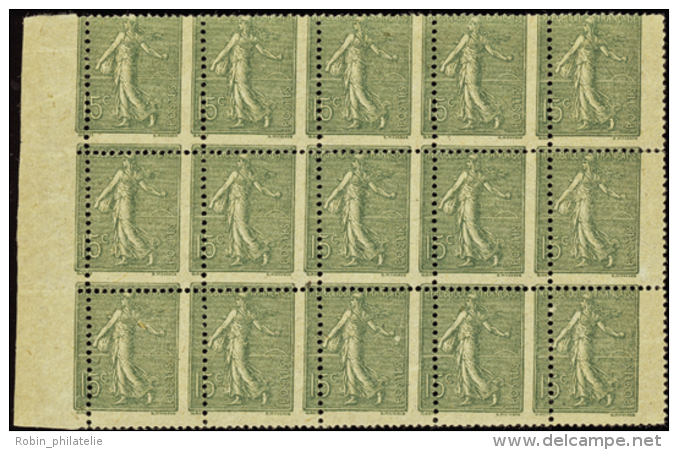 N&deg; 1 30 Bloc De 15 Timbres Piquage &agrave; Cheval (pli Sur 4ex-1ex*)  Qualit&eacute;: ** Cote: 2340&nbsp; - Autres & Non Classés