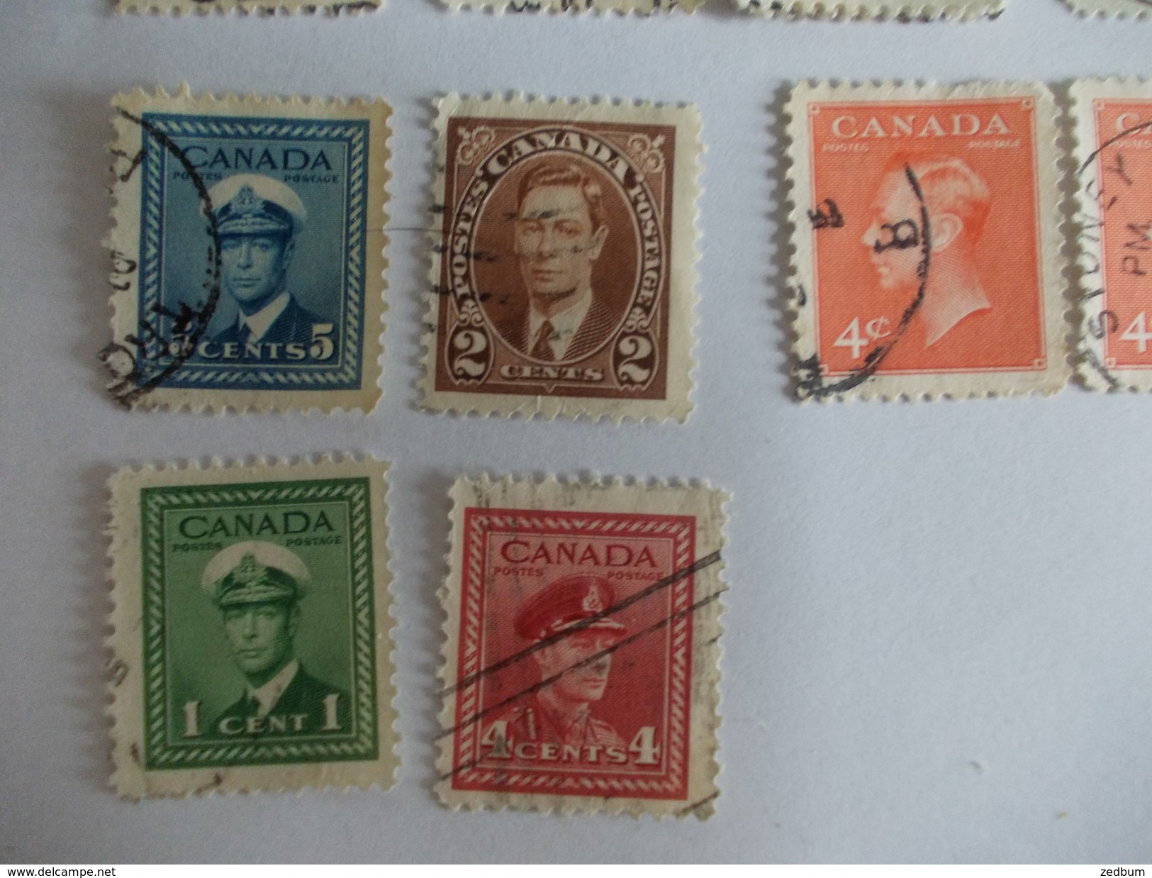 TIMBRE Canada 238 237a 298 236 239 239a 211 205 191 380 Valeur Mini 20.25 &euro; - Used Stamps