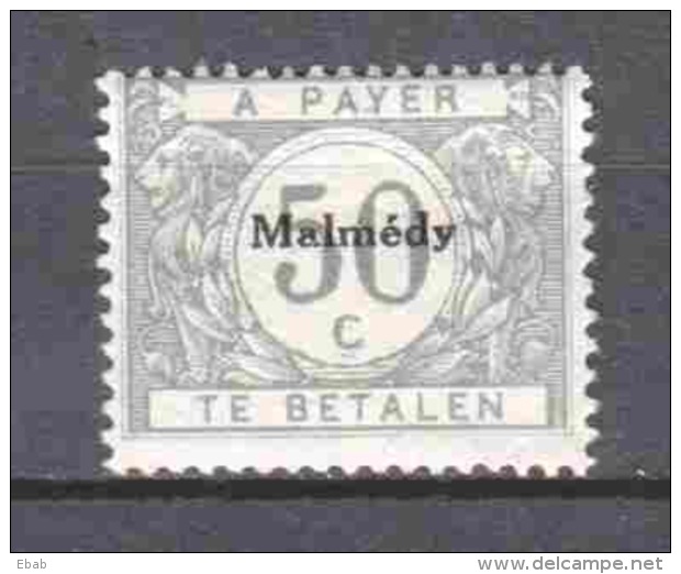 Belgium 1919 Malmedy Porto Mi 5 MLH - OC55/105 Eupen & Malmédy