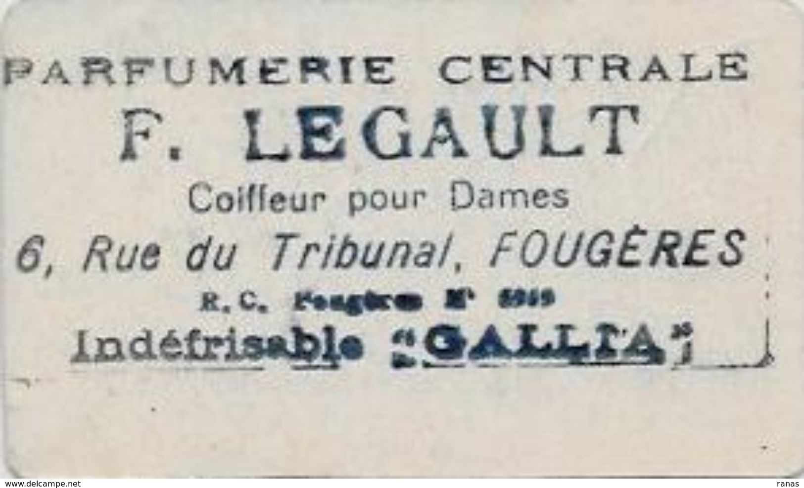 Carte Parfumée Le Narcisse Bleu MURY 7,5 X 4,5 Fougères Voir Scan Du Dos - Profumeria Antica (fino Al 1960)