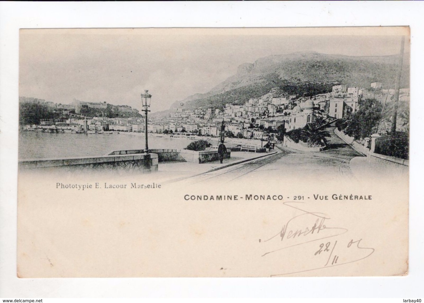 1 Cpa Carte Postale Ancienne -  Condamine Monaco Vue Generale - La Condamine