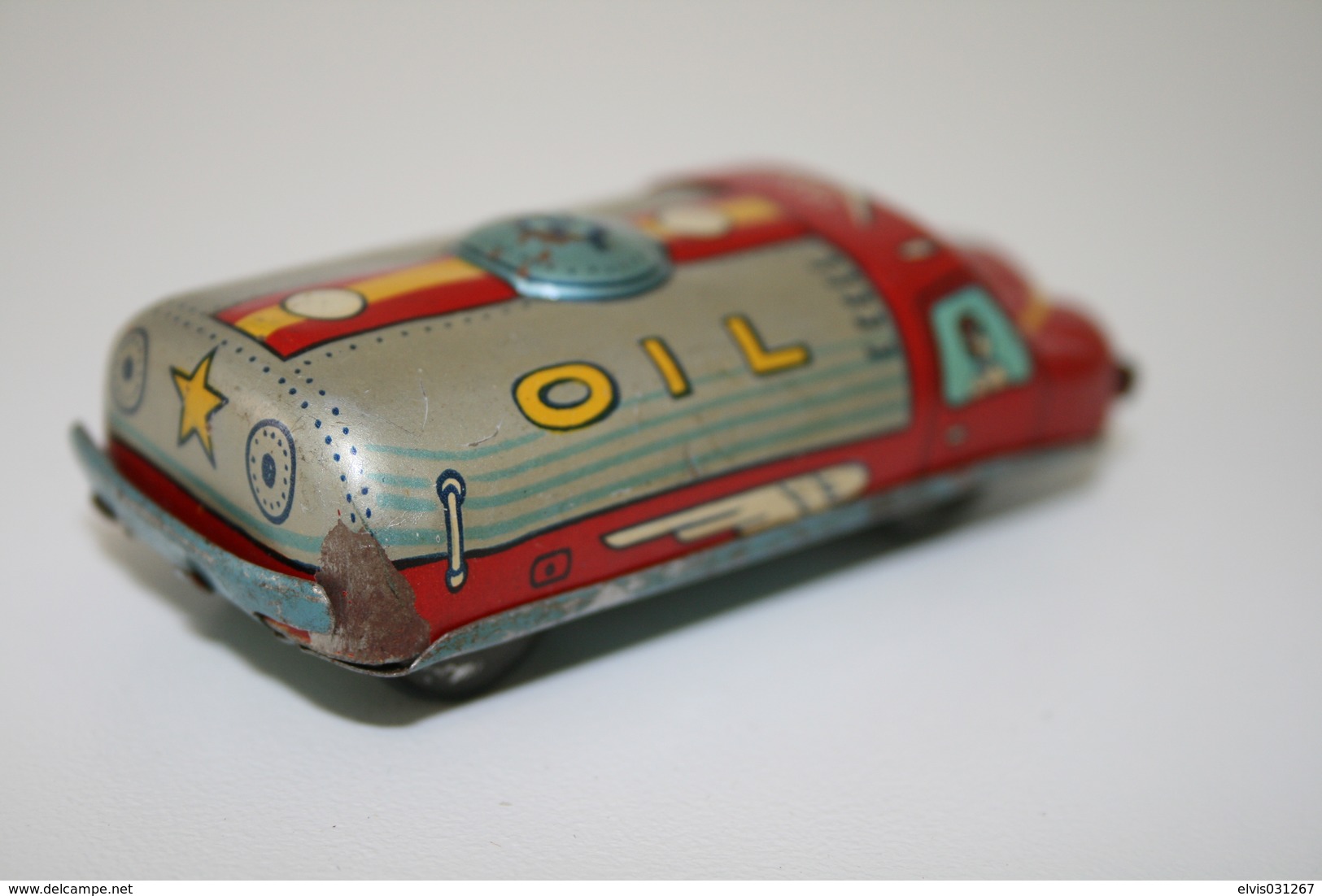 Vintage TIN TOY CAR : Maker UNKNOWN - GASOLIN OIL TANKER - 7,5cm - JAPAN - 1950's - - Collectors & Unusuals - All Brands