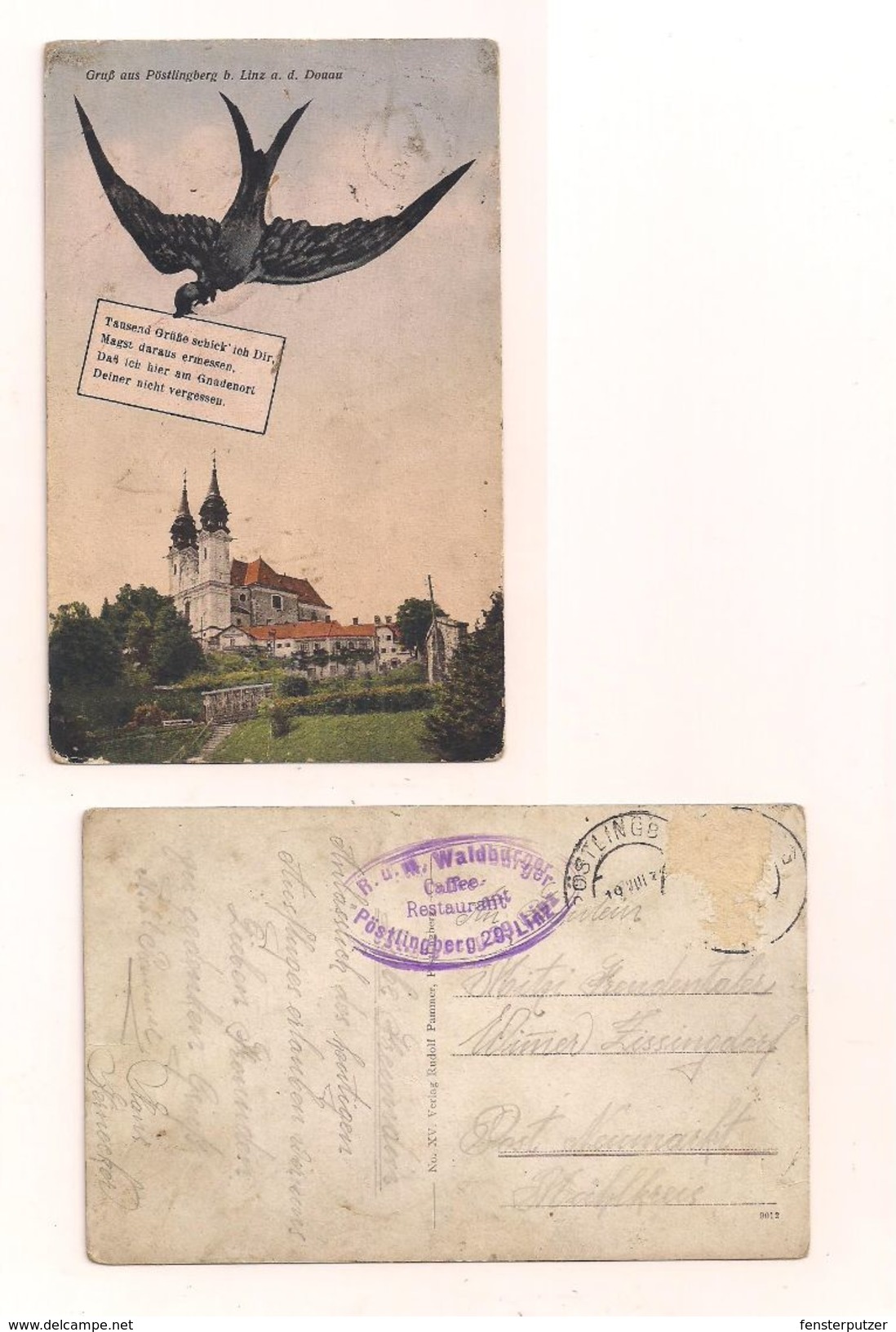 AK Linz A.d.Donau - Pöstlingberg - 18.8.1935 ? - Echt Gelaufen - Briefmarke Wurde Entfernt - Linz Pöstlingberg