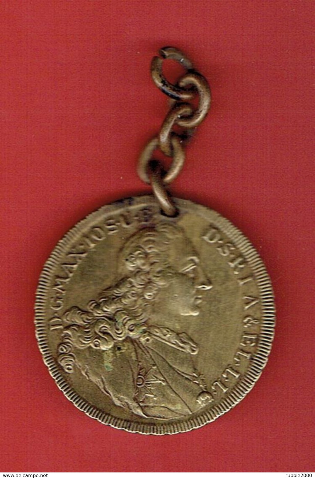 MEDAILLE MAXIMILIEN III JOSEPH DE BAVIERE ALLEMAGNE 1760 BAYERN MAXIMILIAN III PATRONA BAVARIAE - Adel