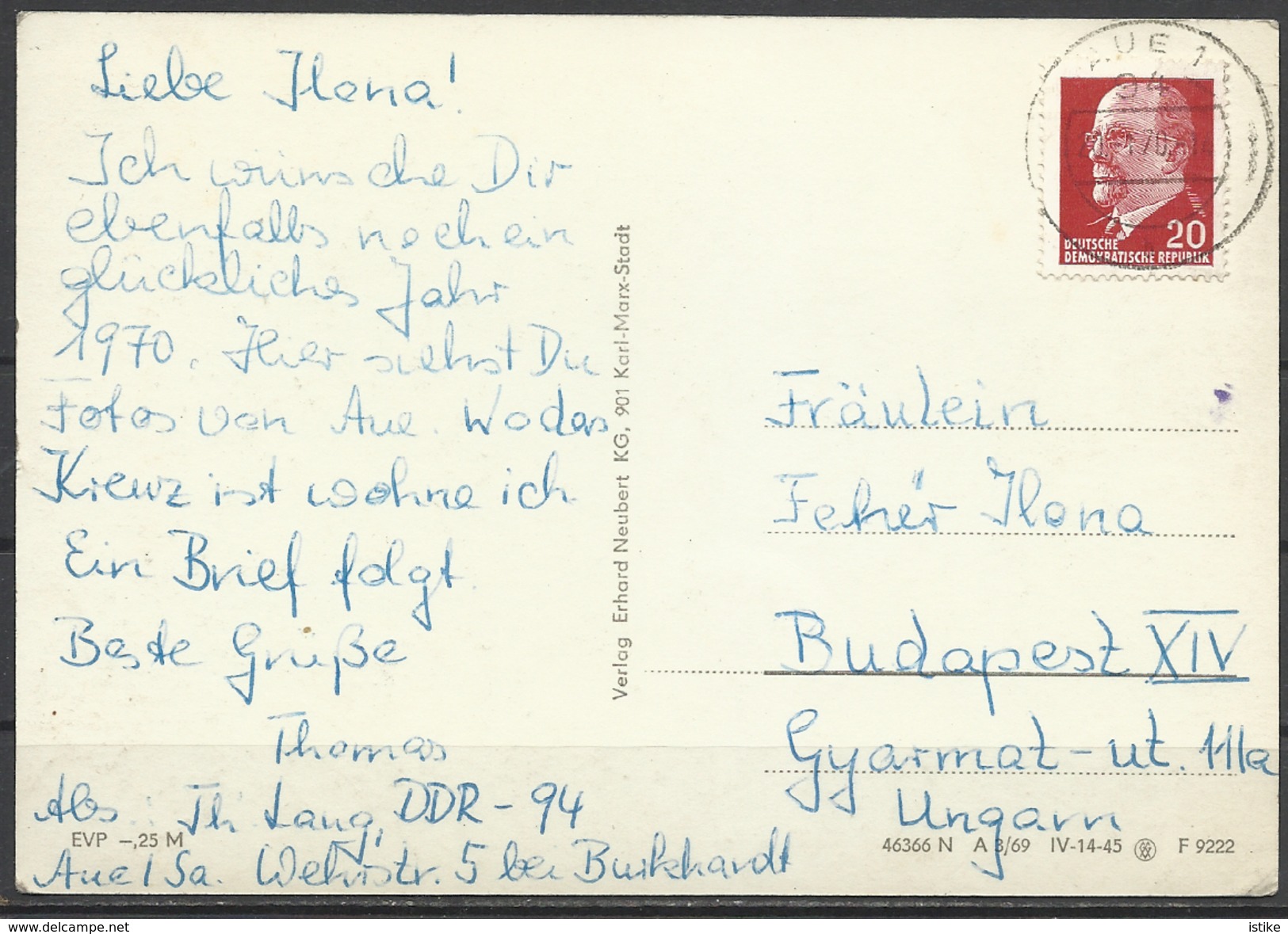 Germany , Aue, Multi View, 1970. - Aue