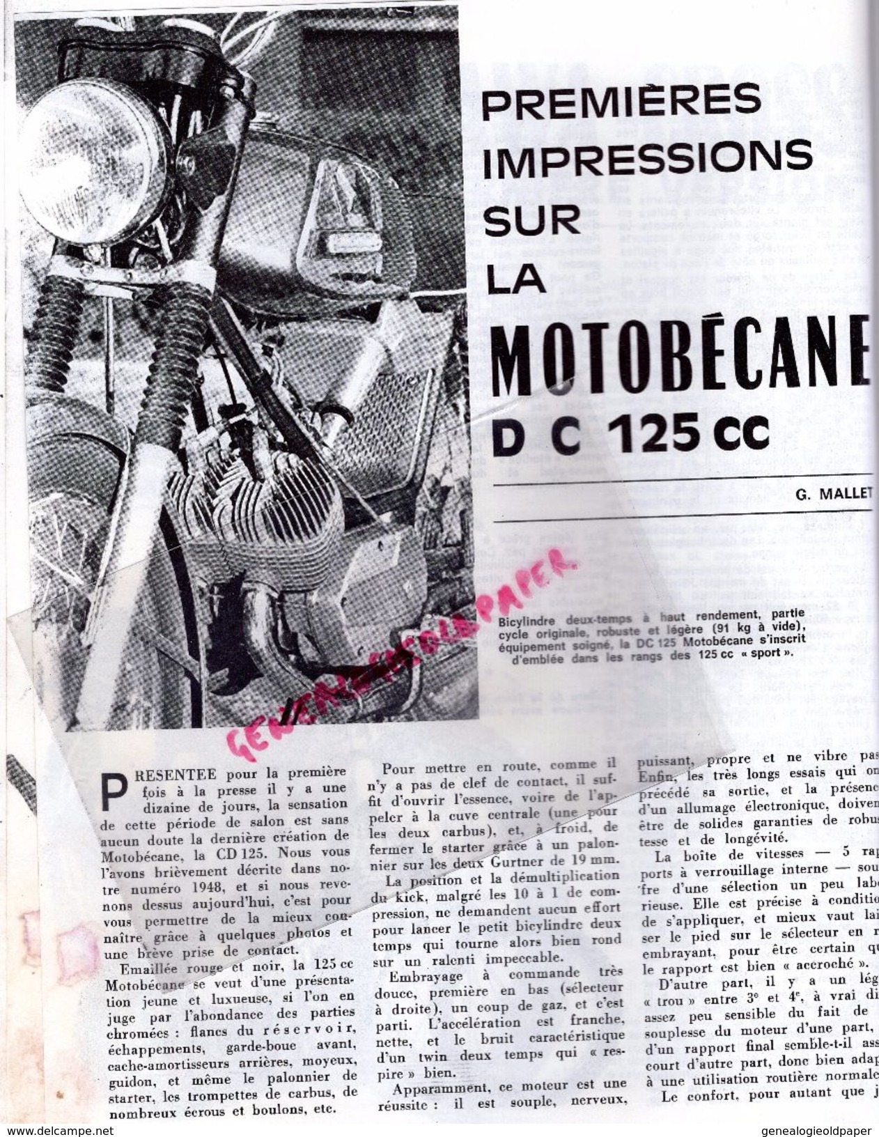 MOTO REVUE N° 1950- OCT.1969-J.VERNIER CROSS A PLAN D' ORGON-125 MOTOBECANE-350 DUCATI-JAWA CROSS-CLAUDE THOMAS GARMISCH - Moto