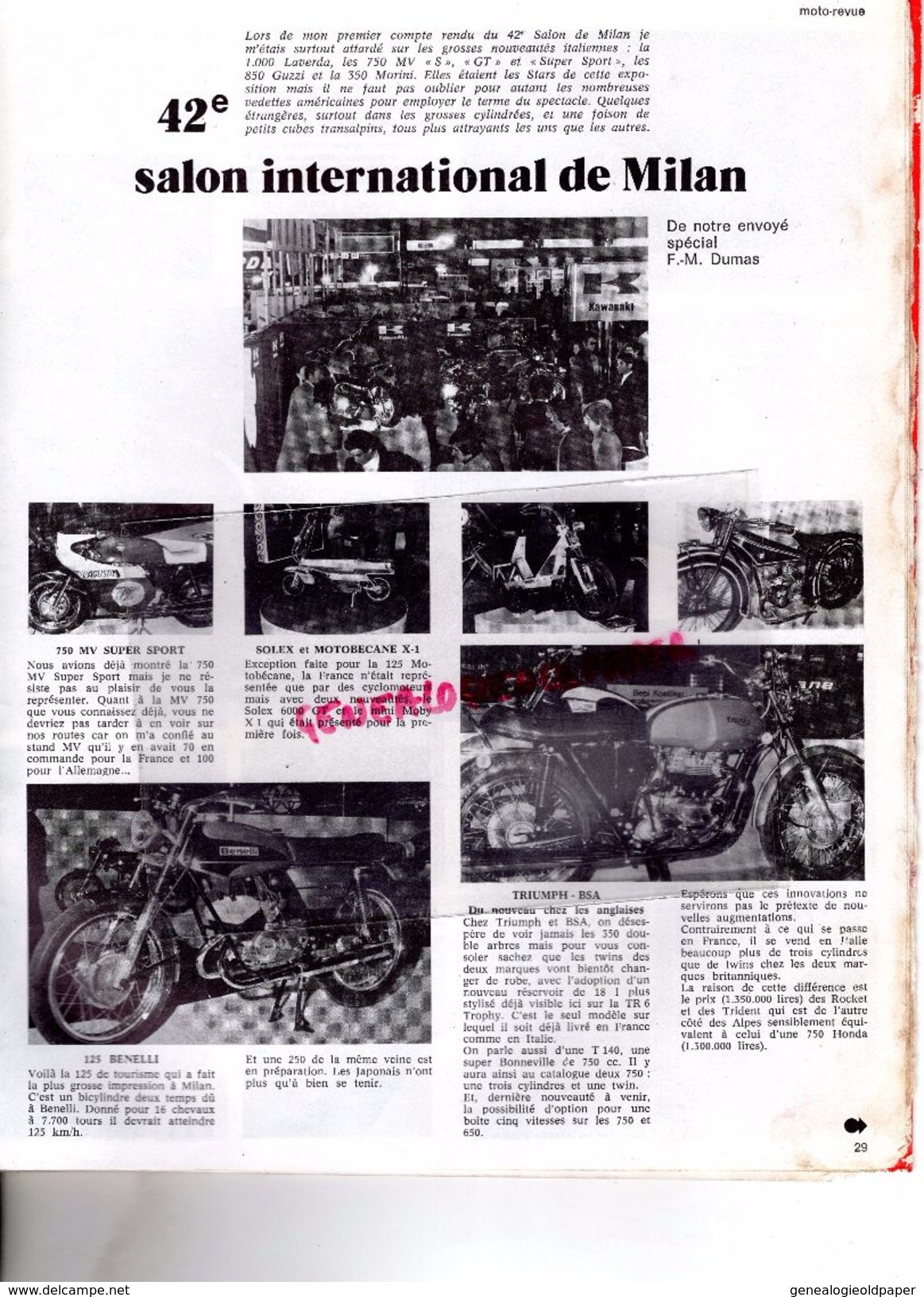 MOTO REVUE N° 2050- DEC. 1971- 750 SUZUKI A PARIS-AERMACCHI 350-SALON MILAN-HONDA CROSS-CH. BOURGEOIS-KAWASAKI