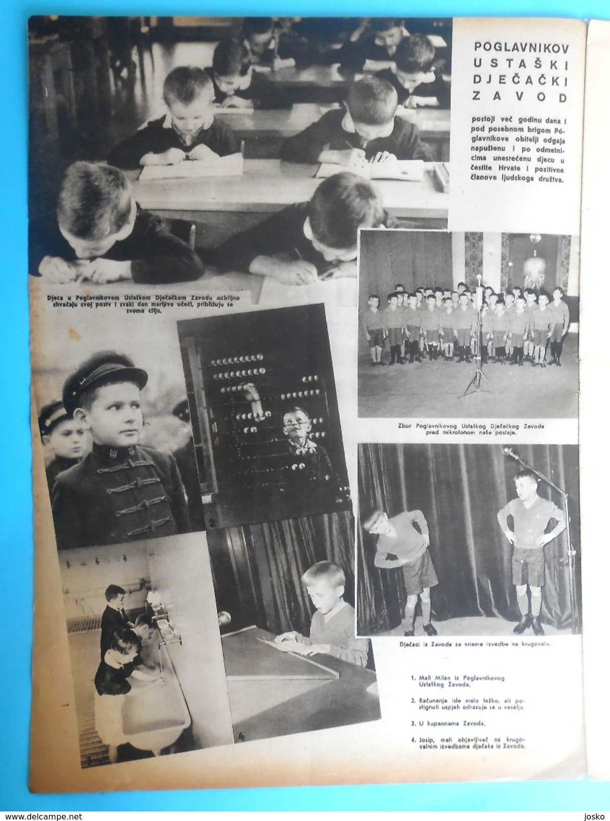 WW2 - CROATIA ( NDH ) - USTASE & POGLAVNIK DR. ANTE PAVELIC Original Vintage Magazine Hrvatski Krugovall (1943) Kroatien - Autres & Non Classés