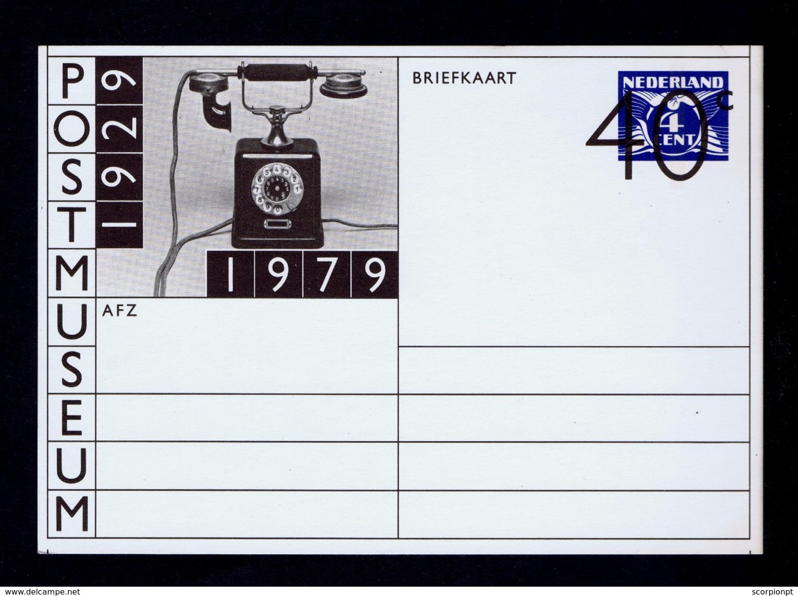 Telephones Telecomunications Post Museum Mail Courrier Nederland 1929 - 1979 Postal Stationery Sp4506 - UPU (Union Postale Universelle)