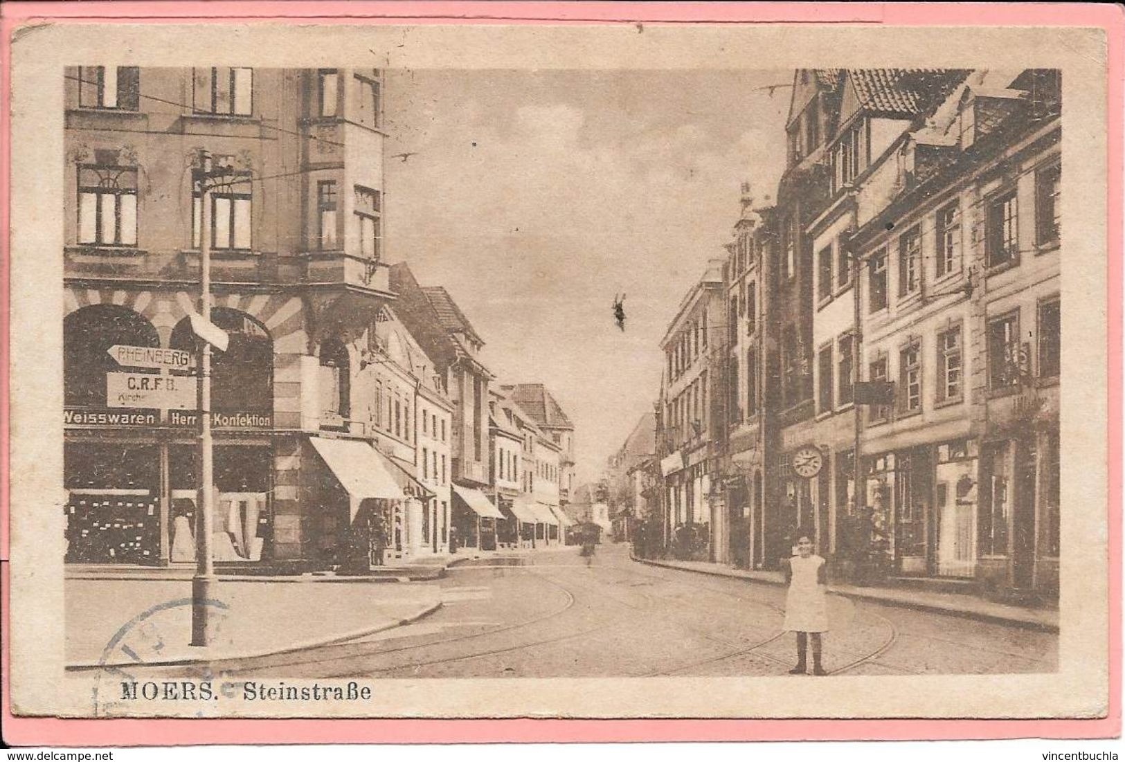 Moers - Steinstrasse Cachet Tresor Et Poste Au Dos - Moers