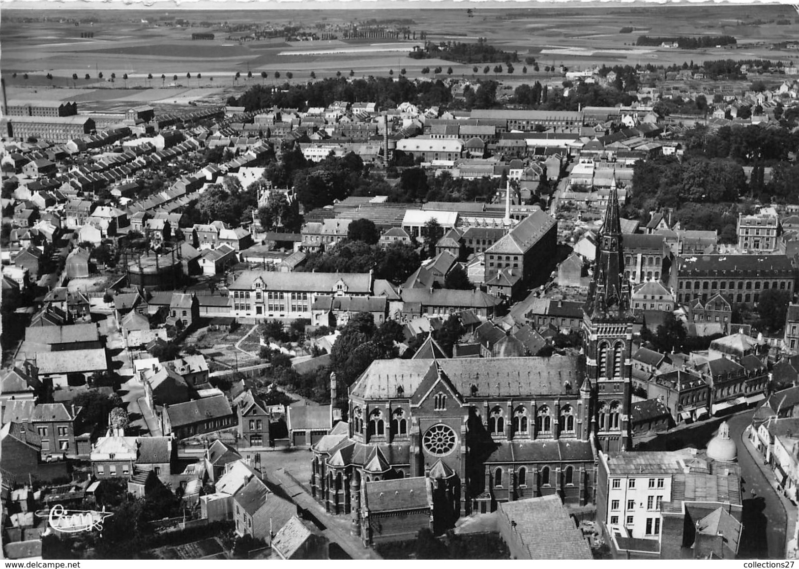 59-CAUDRY- VUE  AERIENNE - LE CENTRE - Caudry