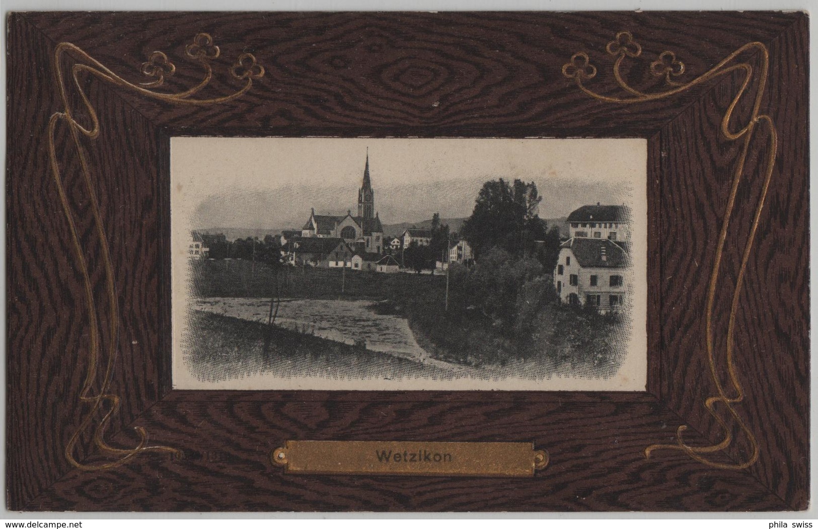 Wetzikon - Generalansicht - Passepartout-Karte - Photo: Guggenheim No. 1314 - Wetzikon