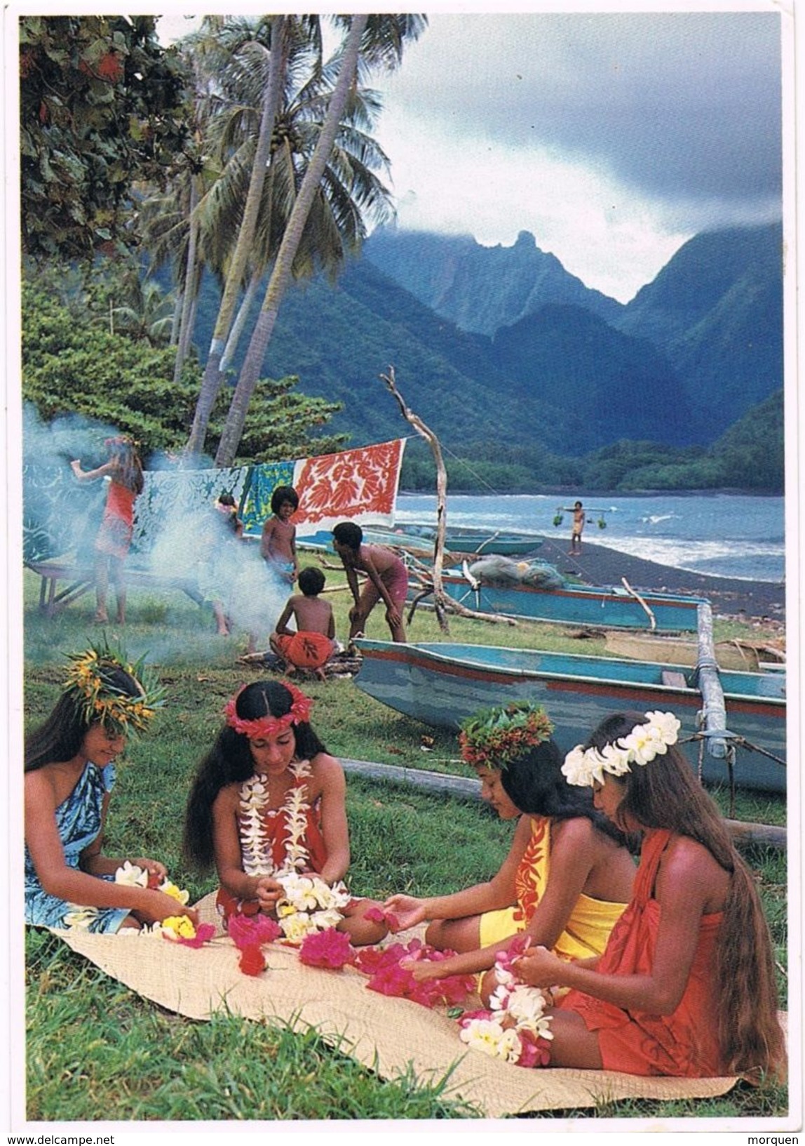 25080. Postal VAITARE BORA BORA (Polynesia Francesa) 1986.  Iles Sous Le Vent - Briefe U. Dokumente