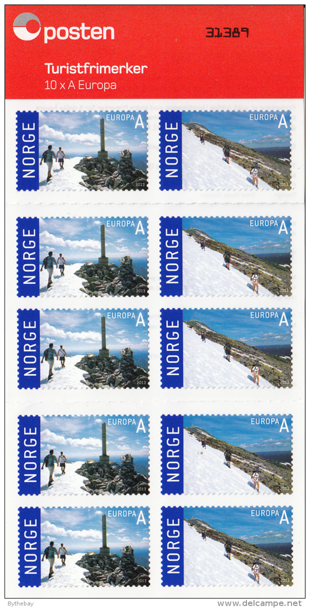 Norway 2013 Booklet 5 Each Of 2 A Europa Mount Glaustatoppen, Hiking - Tourism - Ongebruikt