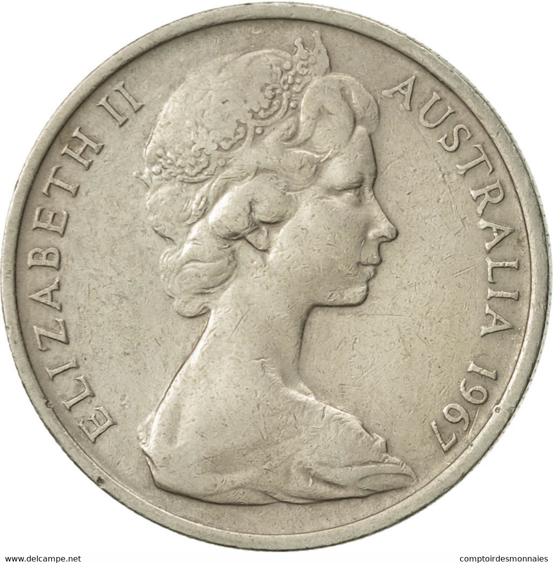 Monnaie, Australie, Elizabeth II, 10 Cents, 1967, TTB, Copper-nickel, KM:65 - 10 Cents