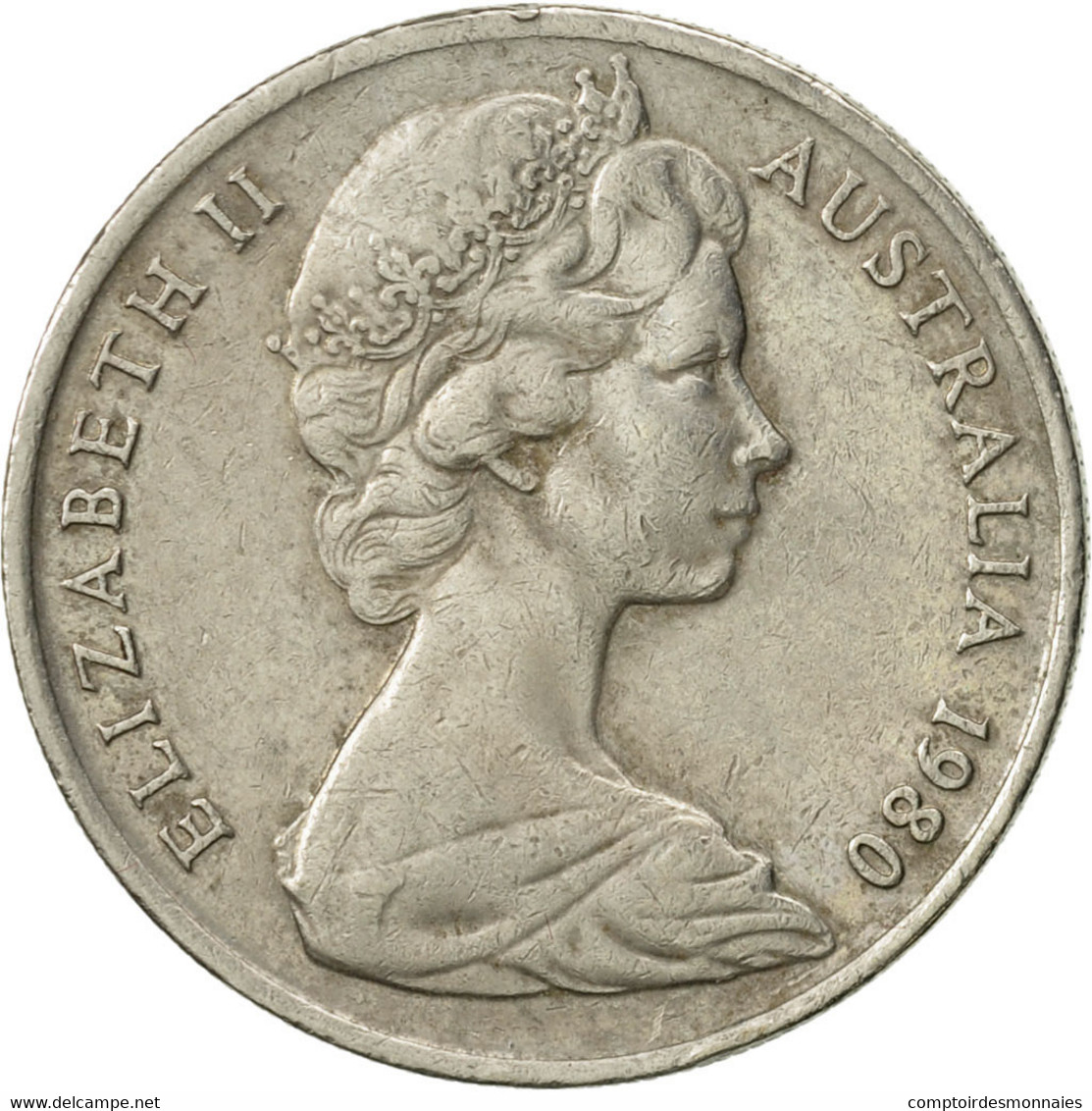 Monnaie, Australie, Elizabeth II, 10 Cents, 1980, TTB, Copper-nickel, KM:65 - 10 Cents