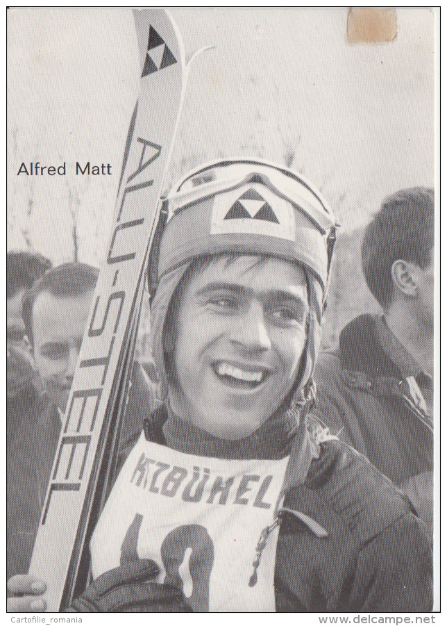 Austria Olympic Games Ski Alpine Skier Alfred Matt Skiing Unused - Sporters