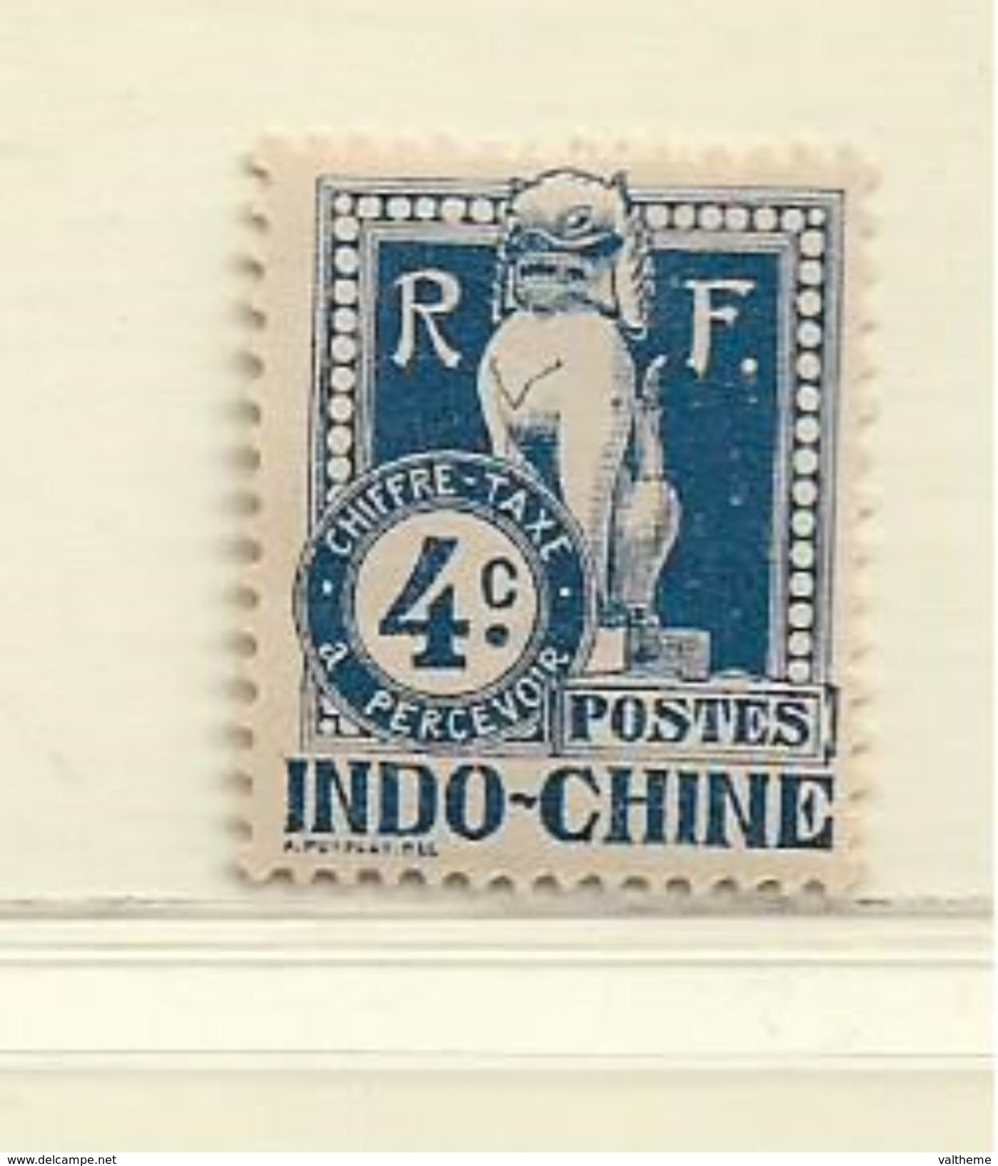 INDOCHINE  ( FRINDO - 47 )   1908  N° YVERT ET TELLIER  N° 6  N* - Timbres-taxe