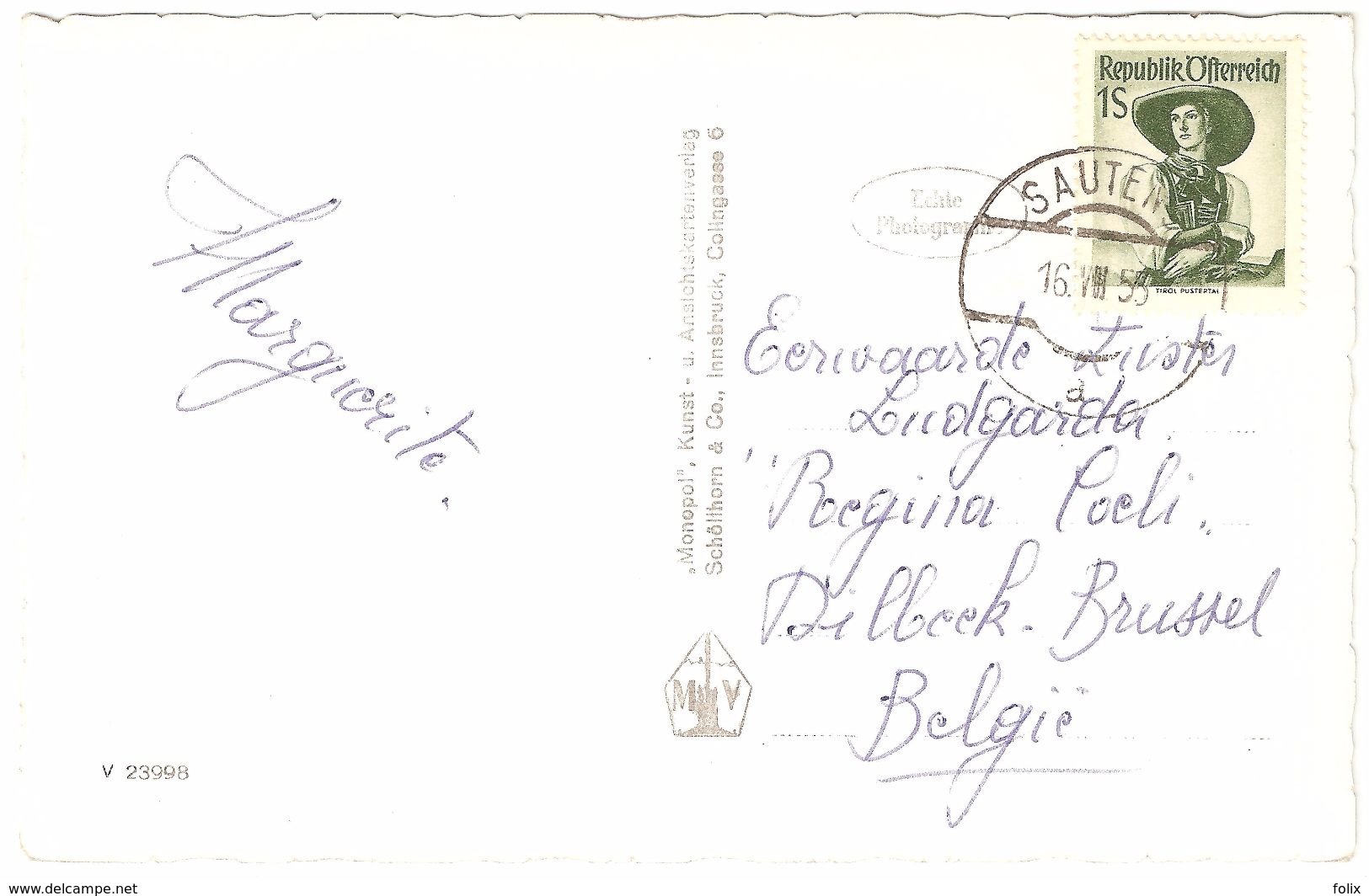 Ötz - 820 M Mit Acherkogel 3010 M Tirol - Verlag Monopol - 1955 - Oetz