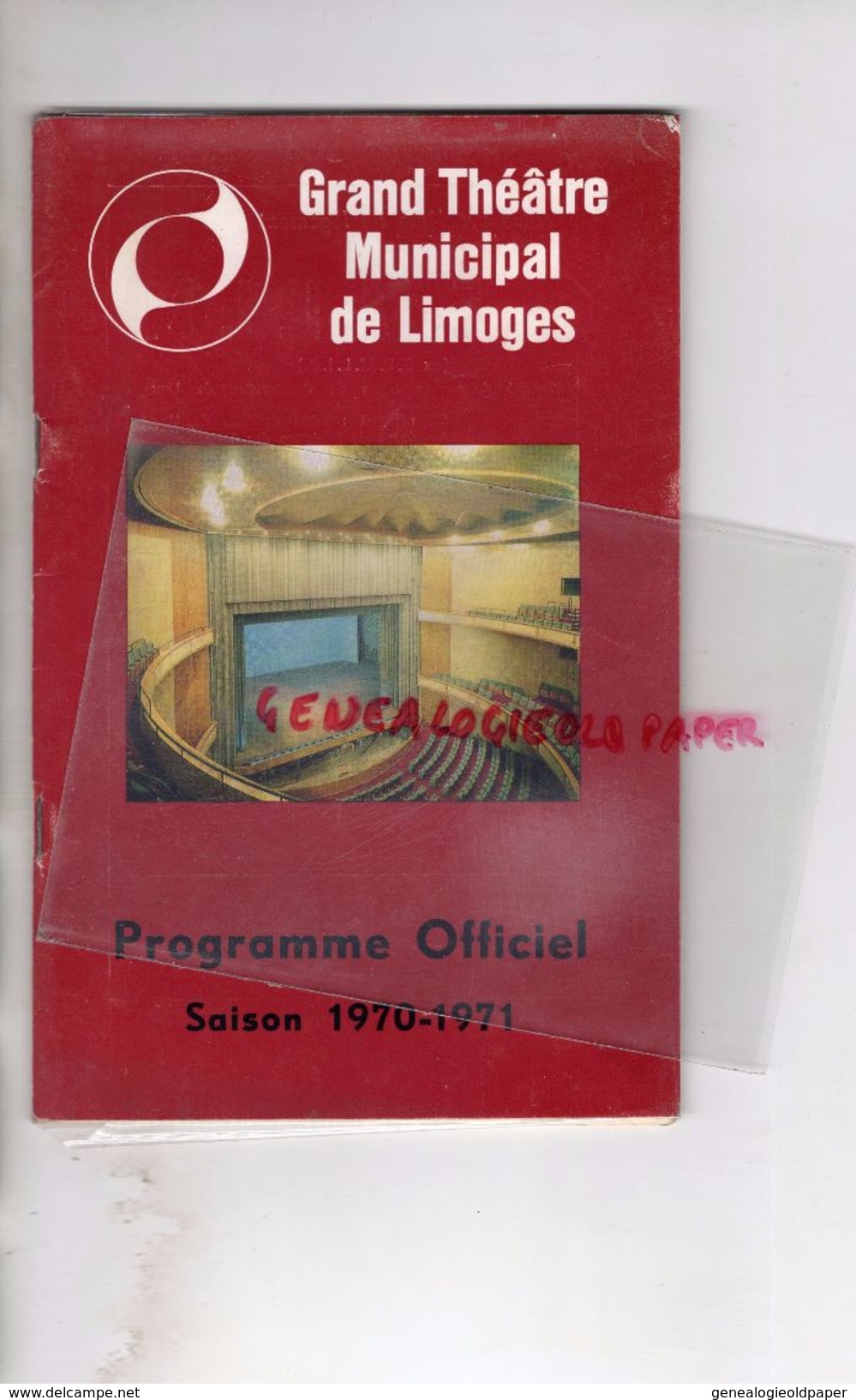 87 - LIMOGES - PROGRAMME GRAND THEATRE - 70-71- HIRSCH- CHANSON GITANE ANDRE DASSARY- ALFA ROMEO BERNIS - Programas