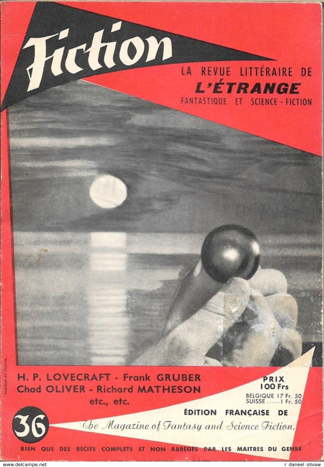 Fiction N° 36, Novembre 1956 (BE+) - Fiction